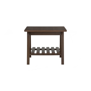 Table d'appoint en bois haut de gamme populaire avec étagère et piètement conique en bois pour salon et espace de séjour - Product Image 3