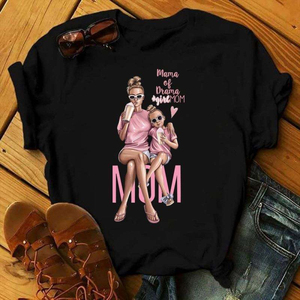 Camisetas Coreanas Vintage Personalizadas para Mujer, al por Mayor, 100% Algodón, Cuello Alto, Corte Regular, Jersey, Estampado con Botones, Ecológicas, OEM - Product Image 1