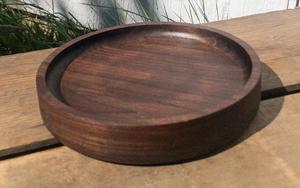 Plateau de rangement en bois de noyer poli, monogrammé, écologique, sans plomb, compatible congélateur, pour clés, pièces de monnaie et bijoux - Product Image 6