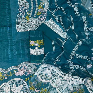 Traje Sherwani de Encaje para Mujer, Ropa Tradicional India y Pakistaní, Conjunto de Pantalón y Abrigo Largo para Fiesta o Boda - Product Image 5