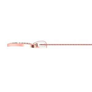 Collier Pendentif Lettre U Minimaliste en Or Rose 14K Plaqué Rhodium, Diamants et Breloques de Créateur, Unisexe – Nouvelle Collection Tendance - Product Image 5