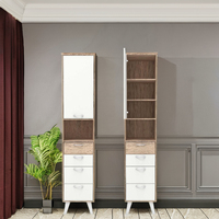 Meuble de rangement de cuisine Furnizone OEM en panneaux de bois, unité de rangement pour salon, meubles de maison, tiroirs, design moderne, installation facile, MDF