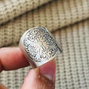 Latest Fashionable Wide band Brass <b>Ring</b> Vintage Silver Plated <b>Ring</b> Bold Etched <b>Statement</b> <b>Ring</b> Wholesale <b>Ring</b> For Men & Women - Product Image 2
