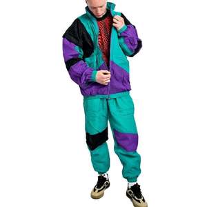 Custom Retro 90s Color Block Windbreaker <b>Jacket</b> <b>Waterproof</b> Lightweight Vintage Sportswear Oversized Hip Hop Streetwear Coat - Product Image 6