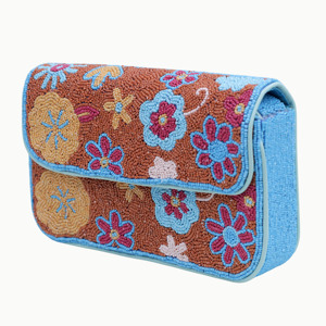 Beaded Shoulder <b>Bags</b> for Women, Girls Evening Purse Floral Embroidery Bohemian Women's Shoulder Glass Beaded Handbag Wholesale - Product Image 4