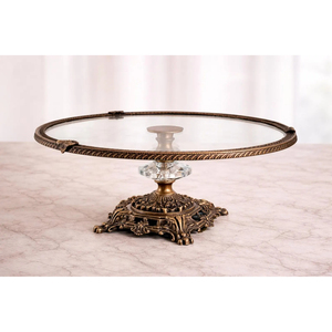 Luxury Golden Color Metal <b>Cake</b> Stand Black Brass Made Serving Tray <b>Decorative</b> Dessert Pedestal for Wedding Home <b>Decor</b> <b>Supply</b> - Product Image 2
