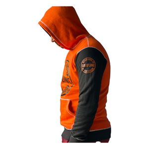 เสื้อฮู้ดผู้ชายผ้าฟลีซทรงเข้ารูปสไตล์ยุโรปอเมริกา ตะเข็บแบบ Reverse Stitching เหมาะสำหรับกิจกรรมกลางแจ้ง มีกระเป๋าและแขนเสื้อแบบ Reglan - Product Image 4