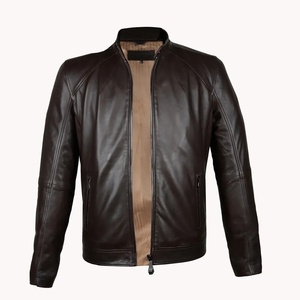 Chaqueta de Cuero Genuino para Hombre, Estilo Invernal, Chaquetas de Cuero a la Moda para Hombre, Costuras Resistentes, Ajuste Cómodo AI-LJ-061 - Product Image 1