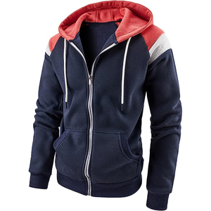 Sweat-shirt à capuche zippé en polaire pour homme, vêtement décontracté pour l'hiver - Product Image 1