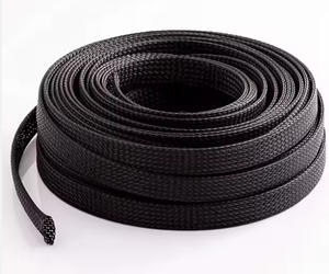 Funda de Fibra de Carbono 3K Trenzada, Resistente a la Abrasión, Aislamiento de Alta Temperatura, Funda para Cables de 10 mm, 300V, Uso Industrial - Product Image 1