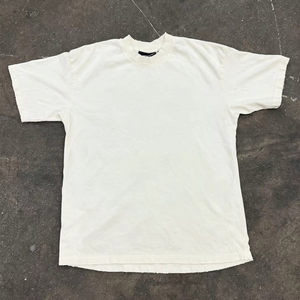 เสื้อยืดคอกลมแขนสั้นสีเขียวเข้มสำหรับผู้ชาย ทรงโอเวอร์ไซส์ สไตล์ลำลอง ผ้าถักเนื้อเจอร์ซีย์ สีพื้น ผ้าฝ้าย 100% - Product Image 5