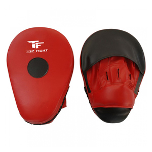 Hot Thai Type Boxing <b>Pads</b> Thai Kick Boxing <b>Focus</b> Mitts Foot Target Wolon Leather Black and Red Free Size - Product Image 2