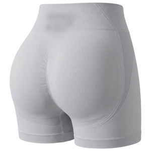 2026 High-Waist Spandex/Nylon Solid Yoga Shorts Women Gym <b>Leggings</b> Tummy Control <b>Booty</b> Lifting Fitness Shorts - Product Image 2
