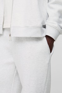 Pantalon de survêtement vintage en coton blanc pour homme avec imprimé flamme, taille mi-haute, coupe droite, décontracté, pour l'automne, service OEM - Product Image 5