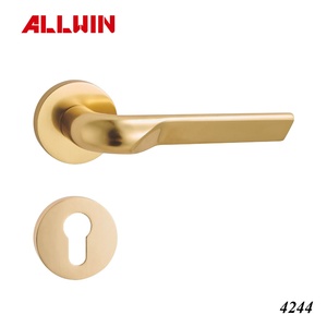 Bedroom <b>Handle</b> Premium Solid Brass <b>Door</b> Wooden Lever <b>Handle</b> Lock <b>Set</b> - Product Image 3