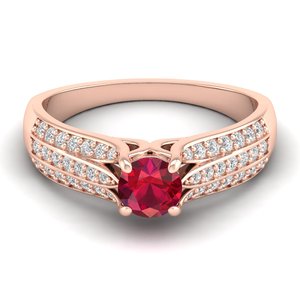 REYES Factory Wholesale Price <b>925</b> Sterling <b>Silver</b> Moissanite Engagement <b>Rings</b> For Women Luxury Ruby Gemstone Fine Jewelry - Product Image 5