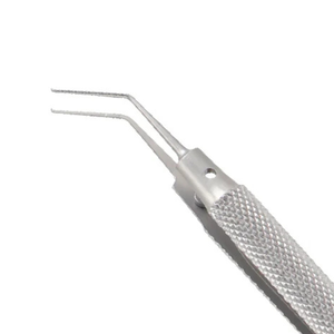 Pinza de Microcapsulorrexis Utrata, mango manual, vástago de 11 mm, 10.5 cm, instrumento reutilizable de acero inoxidable para microcirugía oftálmica - Product Image 4