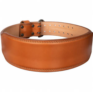 Wholesale <b>Drop</b> Ship Cowhide 10mm Fitness <b>Back</b> Support Weightlifting Weight Lifting Dip Pullup Squat Belt Lever Buckle - Product Image 2