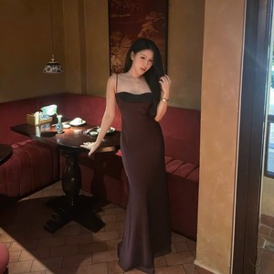 Vestido Largo de Satén con Escote Corazón para Mujer, de Lujo, para Fiesta y Boda, OEM - Product Image 3