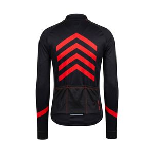 Maillot de Ciclismo de Manga Larga Negro y Rojo, Absorbente de Humedad, Ropa de Ciclismo Profesional para Equipo, Transpirable - Product Image 2
