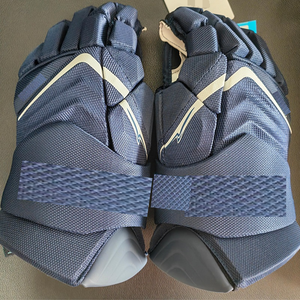 Gants de hockey sur glace, doigts entiers, bleu marine, polyester, fermeture auto-agrippante, unisexe, toutes saisons, évacuation de l'humidité, respirants - Product Image 1