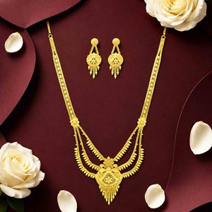Ensemble de bijoux de mariée Rani Haar de style Dubaï en or rempli de 14K, 18K, 24K, colliers de mode au design traditionnel, vente en gros - Product Image 2
