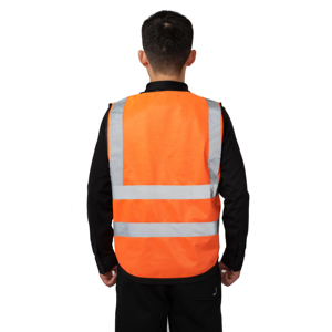 เสื้อกั๊กนิรภัยสะท้อนแสง ANSI Class 2 แบบปรับแต่งได้ ผลิตจากโรงงานเสื้อผ้าทำงานแขนยาวผ้าฝ้าย คุณภาพสูง - Product Image 4