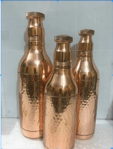 Bouteilles d'eau 100 % cuivre pur, design moderne, réutilisables, écologiques, pour la cuisine et la table, adaptées à l'eau bouillante - Product Image 6