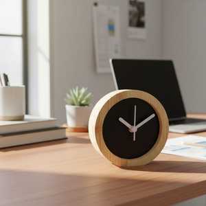 Horloge de table en bois brut irrégulier, 30 cm, fourniture artisanale pour horlogerie - Product Image 2