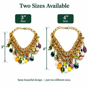 Women's Bohemia Gold Plated Chain <b>Bracelet</b> With Colorful <b>Beads</b> Multi Strand Stackable Jewelry - Product Image 2