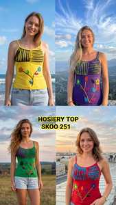 SK NOOR SONS PRESENTA el NUEVO TOP de MALLA para MUJER en HERMOSO ESTILO BOHEMIO 100% ALGODÓN ECOLÓGICO VERANO MULTICOLOR - Product Image 2
