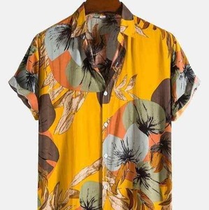 Nouvelles chemises décontractées hawaïennes pour hommes, chemises boutonnées à manches courtes, mode de vacances, meilleure qualité pour hommes - Product Image 3