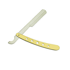 Maquinilla de Afeitar y Recortar Barba UBI Premium Gold, Hojas de Acero con Alto Contenido de Carbono de un Solo Filo con Sistema de Cuchillas Reemplazables, Plástico para Uso Profesional - Product Image 4