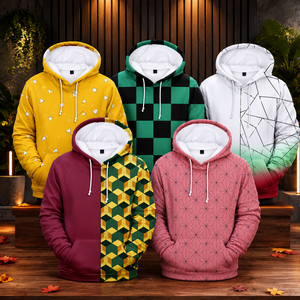 เสื้อฮู้ดลายดาบพิฆาตอสูร จันจิโร่ กิโย เซนเกตสึ ชิโนบุ โคโจ โอบานาอิ อิกุโระ ซาเนมิ ชินาสึกาวะ แบบใหม่ |   เสื้อฮู้ดดี้แบบหนา รุ่นปกติ - Product Image 1