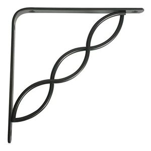 Rust Resistant Shelf Bracket Powder Coated Iron <b>Wall</b> Mount Support for Wooden <b>Floating</b> <b>Shelves</b> Indoor Outdoor - Product Image 2