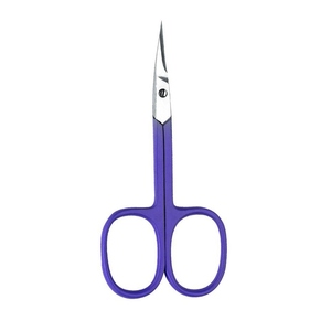 Wholesale Professional <b>Cuticle</b> <b>Scissors</b> Stainless Steel Straight Blade Purple Handle Durable Manicure Tools for Adults - Product Image 1