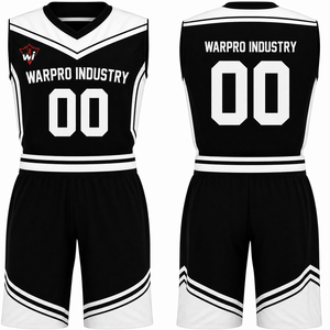 Personalized CourtEdge Basketball Uniform Set Custom Black White Sleeveless Jersey Shorts Team Sports Kit - Product Image 2