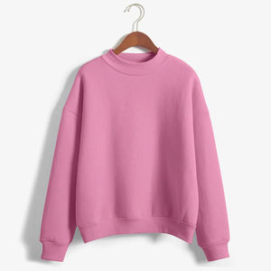 Suéter Casual de Manga Larga con Cuello Redondo para Mujer, Color Sólido, 100% Algodón, Tejido Antipilling, para Todas las Temporadas - Product Image 1