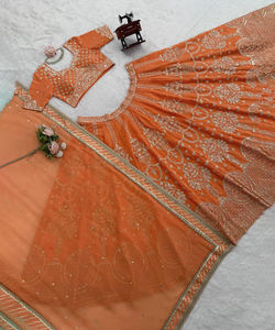 Vestido Lehenga Dupatta de Georgette con Lentejuelas Bordadas de Primera Calidad, Diseño de Moda, para Bodas, Diwali y Fiestas - Product Image 2