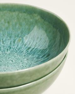 Bol de service en céramique moderne, finition lisse, glaçure Seafoam, silhouette large et profonde, qualité alimentaire, durable, pour une table élégante à la maison - Product Image 4