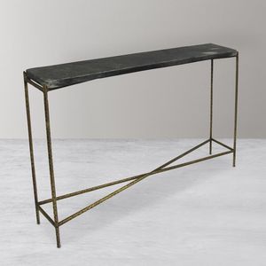 Wholesale Price <b>Slim</b> Stone Top <b>Console</b> <b>Table</b> With Gold Metal Frame Modern Entryway Furniture For Hotel Lobby Decor Export Bulk B - Product Image 1