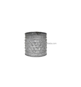 POT galvanisé en forme de TUN dans un nouveau STYLE jardinières en métal pour la décoration du jardin jardinières en métal pour la décoration de la maison POT galvanisé - Product Image 5
