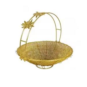 Cesta de regalo clásica de metal, cesta de almacenamiento para frutas, pan, bocadillos, cesta de regalo para cocina, organizador de mesa de comedor - Product Image 2