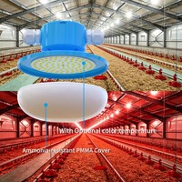 Sistem Kontrol Pencahayaan Peternakan Ayam LED Profesional Spektrum Penuh Warm White IP67 CRI>80 2700K-6500K Dapat Diredupkan 130