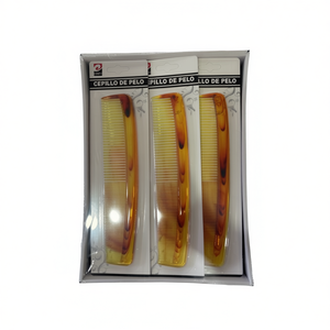 Peigne plat double bulle en ambre PEINE, multi-styler élégant - Product Image 1