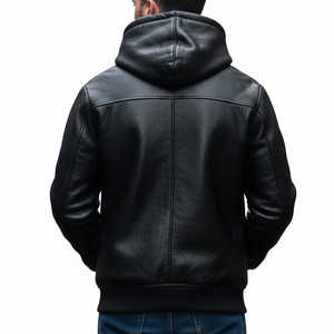 100% Polyester Woven <b>Fabric</b> <b>Black</b> Men's Regular Sleeve Leathertex No Need - Product Image 1