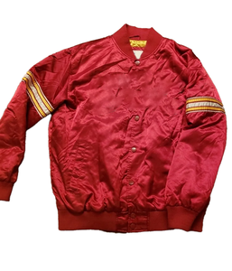 New Red Woolen Bomber <b>Jacket</b> with Yellow Rib <b>Smart</b> <b>Casual</b> Winter Design Thin Thickness Zipper Closure and Button Decoration - Product Image 5