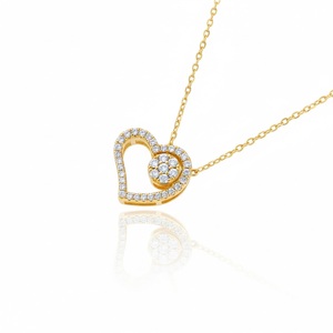 Collar de Plata de Ley 925 con Colgante de Zirconia en Forma de Corazón, Regalo de Moda para Compromiso, Boda o Aniversario, para Mujer - Product Image 6