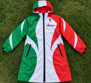 Veste parka longue à capuche pour homme, design personnalisé, imperméable, fermeture éclair, vert, blanc, rouge, veste sportive, logos de marque personnalisés - Product Image 6