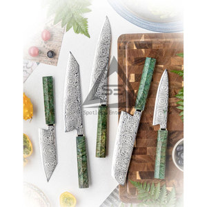 Juego de Cuchillos de Chef de Damasco de 67 Capas Hechos a Mano de Alto Rendimiento con Diseño de Última Generación y Mangos de Madera - Product Image 4